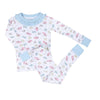 Bunny Love Ruffle Pajamas - Magnolia BabyLong Pajamas