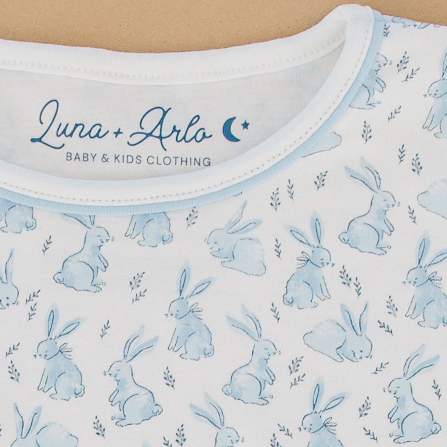 Bunny Patch Short Pajamas - Light Blue - Luna and ArloShort Pajamas