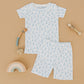 Bunny Patch Short Pajamas - Light Blue - Luna and ArloShort Pajamas