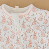 Bunny Patch Zip Footie - Pink - Luna and ArloFootie