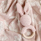 Bunny Teething Rattle - Pink - Magnolia BabyTeether