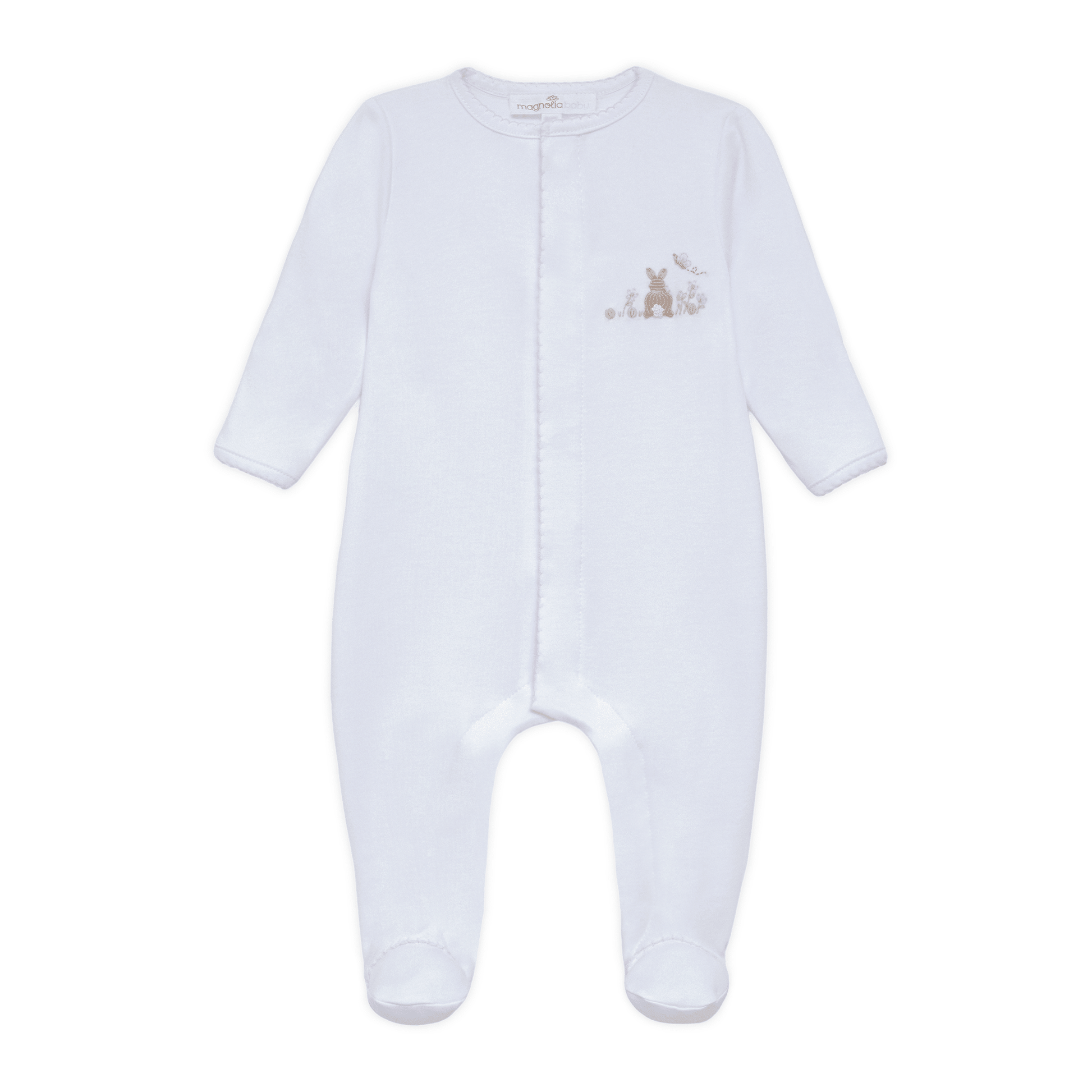 Bunny's Basket Footie - Pink - Magnolia BabyFootie