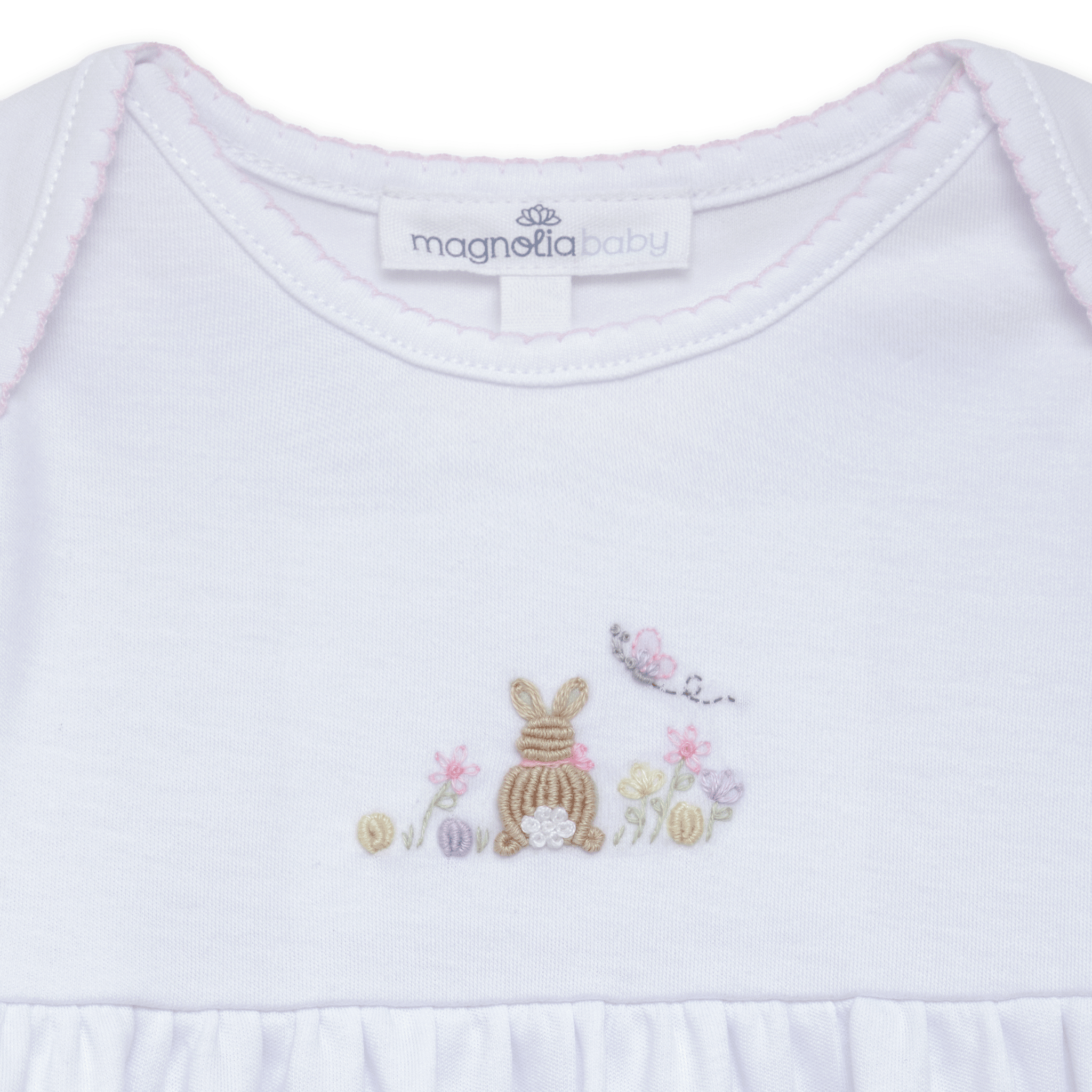 Bunny's Basket Gathered Gown - Pink - Magnolia BabyGown