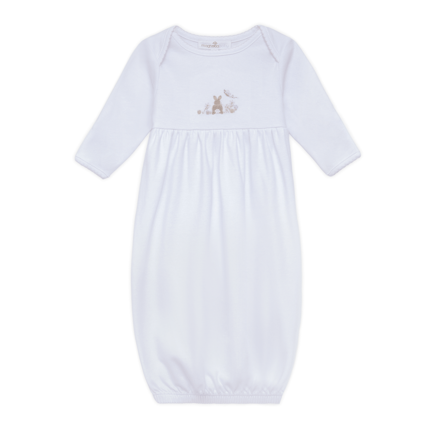 Bunny's Basket Gathered Gown - Pink - Magnolia BabyGown