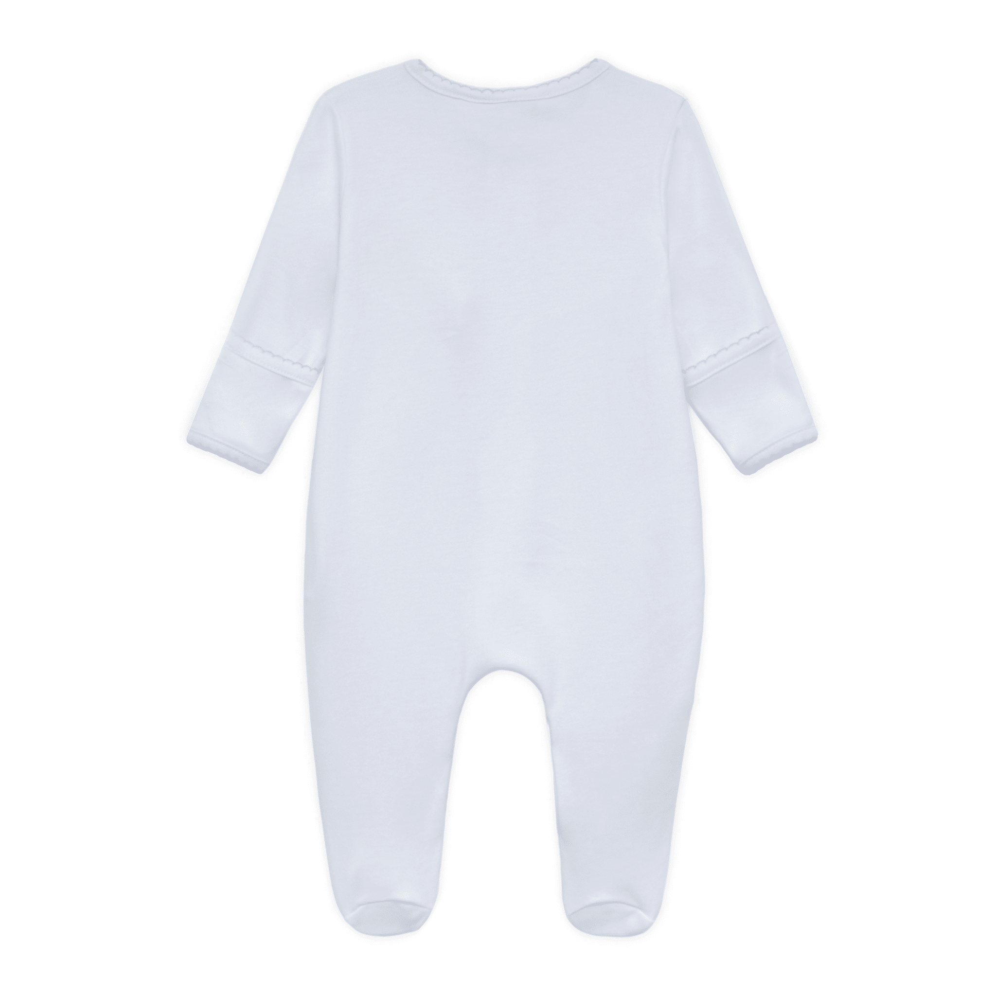 Bunny's Basket Zip Footie - Light Blue - Magnolia BabyFootie