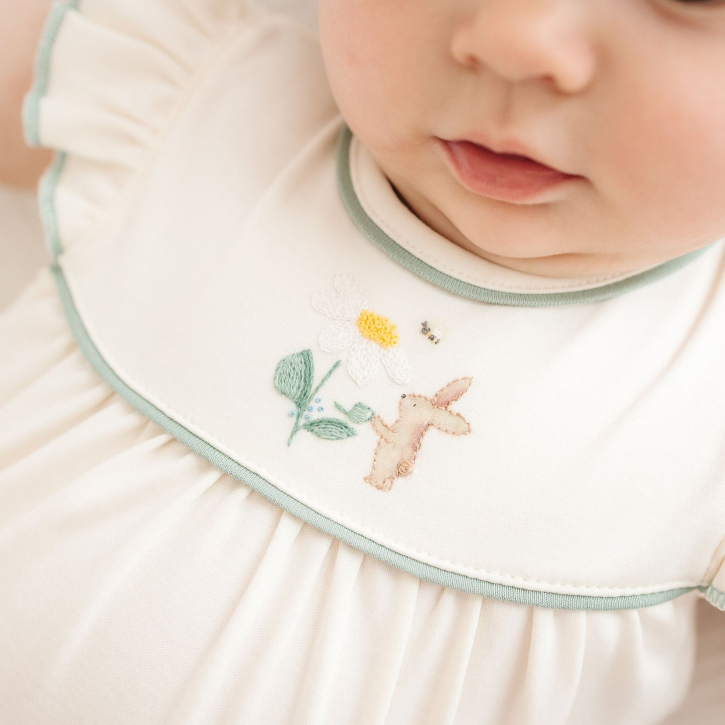 Bunny's Daisy Garden Embroidered Bubble by Luna and Arlo - Magnolia BabyBubble