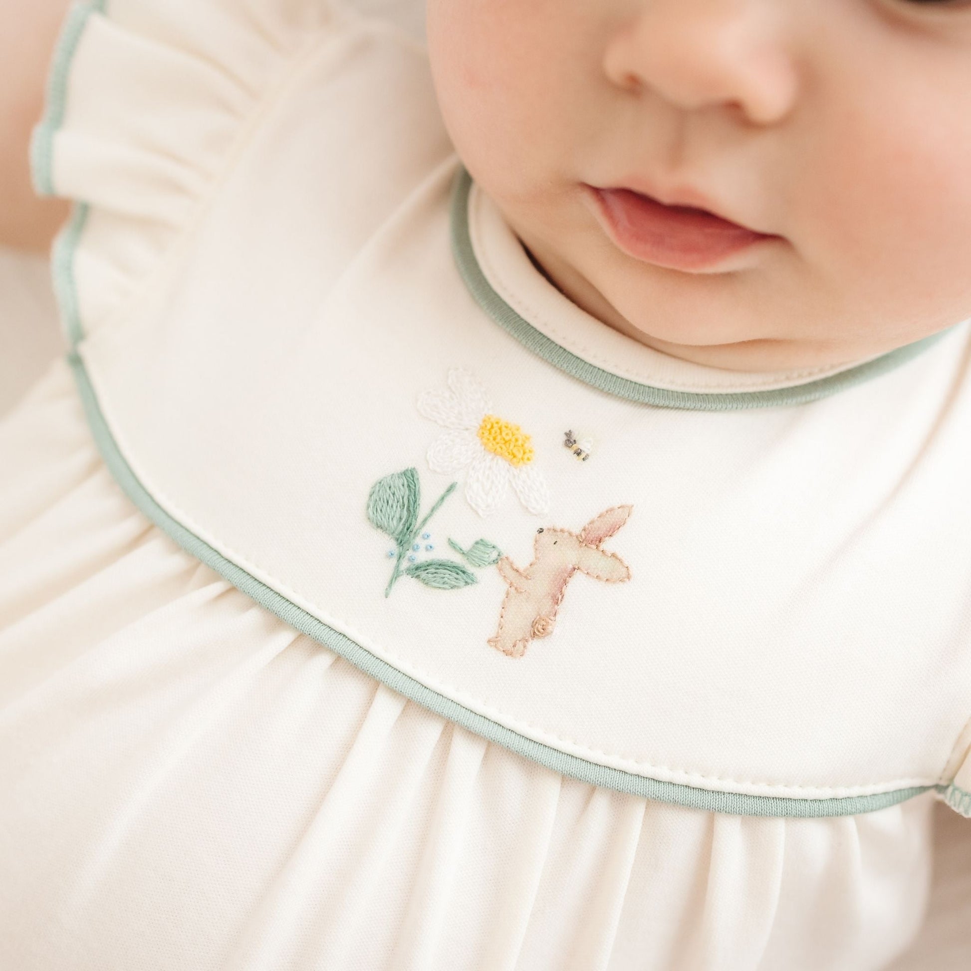 Bunny's Daisy Garden Embroidered Bubble by Luna and Arlo - Magnolia BabyBubble