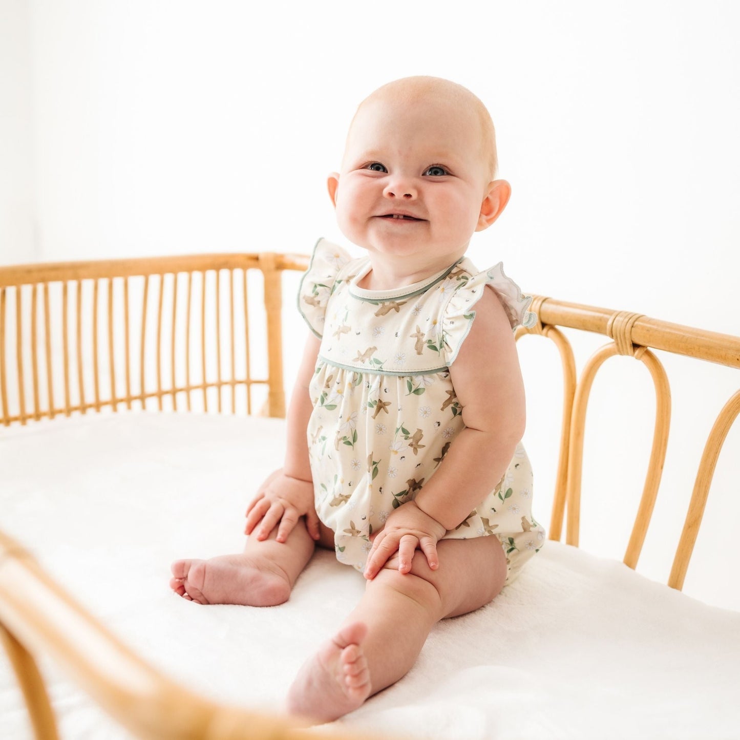 Bunny's Daisy Garden Print Bubble by Luna and Arlo - Magnolia BabyBubble