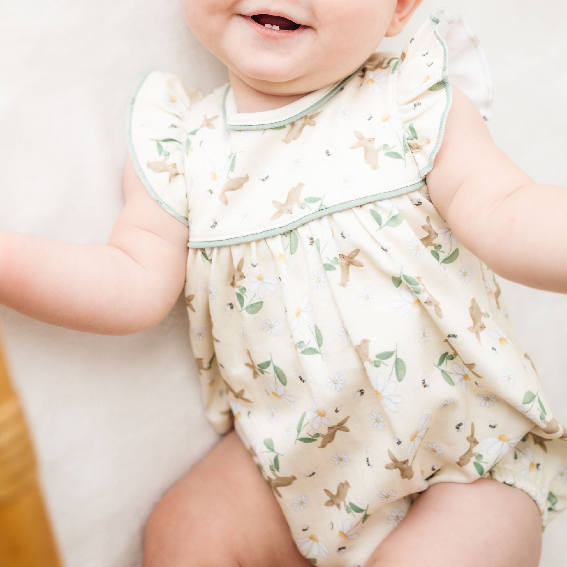 Bunny's Daisy Garden Print Bubble by Luna and Arlo - Magnolia BabyBubble