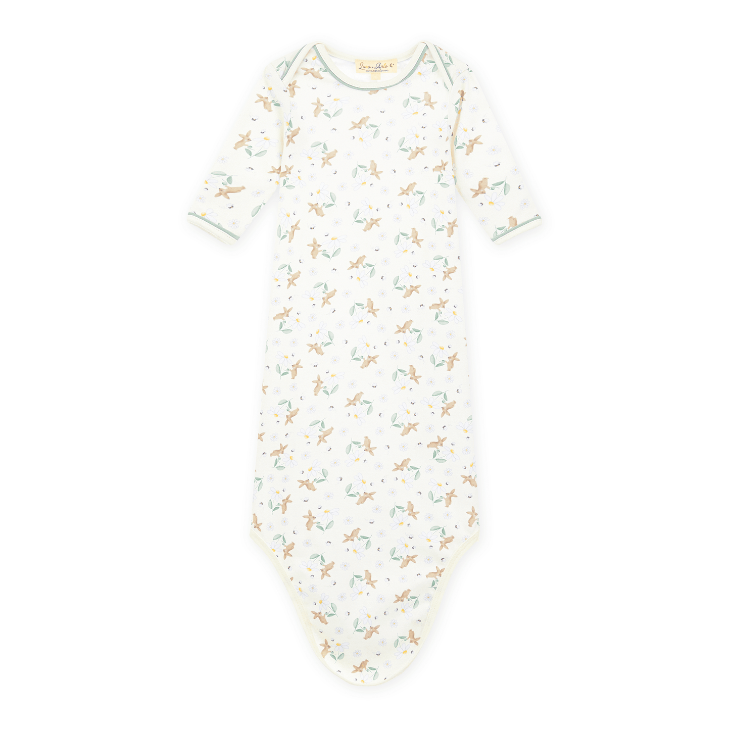 Luna and Arlo_Bunny's Daisy Garden Print Knot Gown_1
