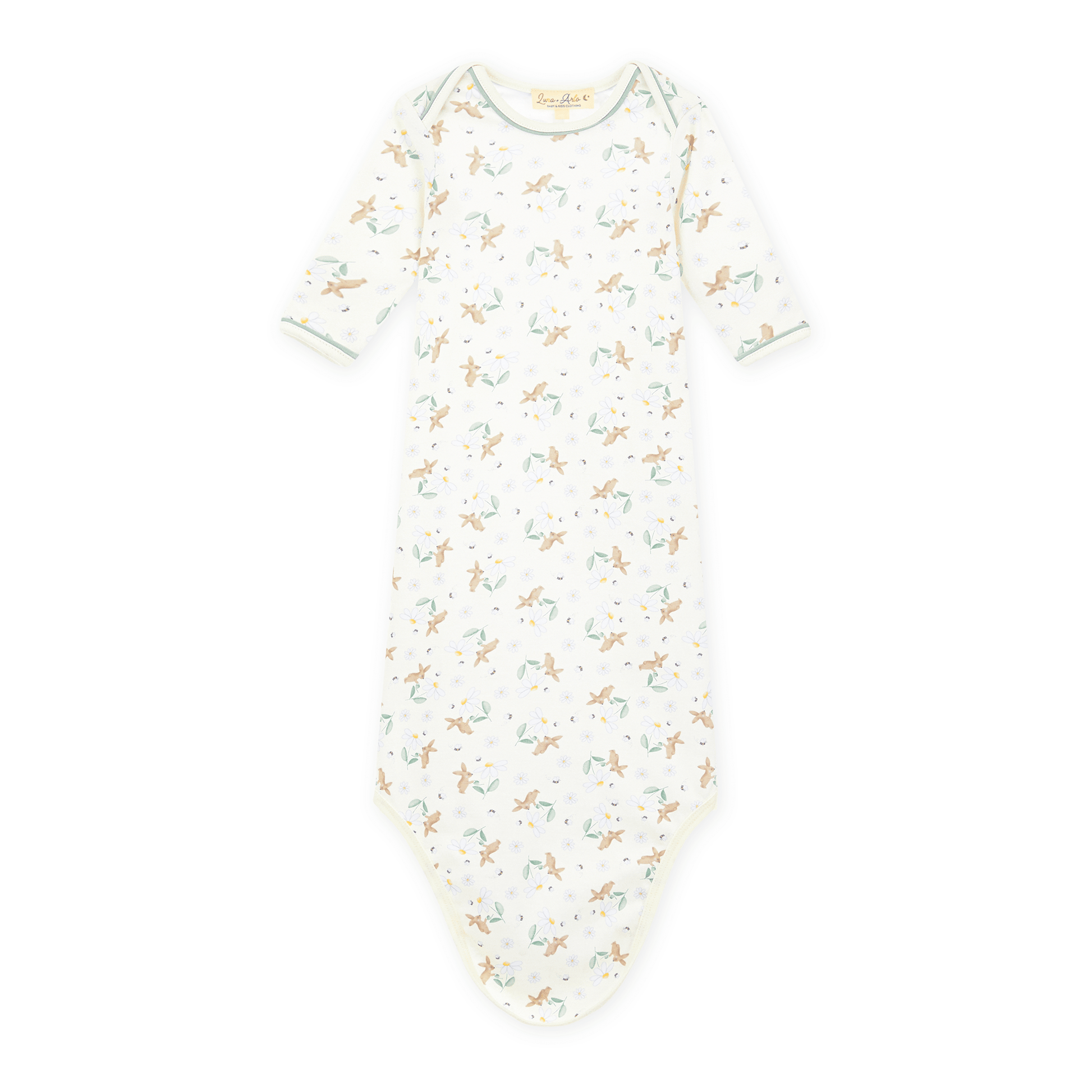 Luna and Arlo_Bunny's Daisy Garden Print Knot Gown_1