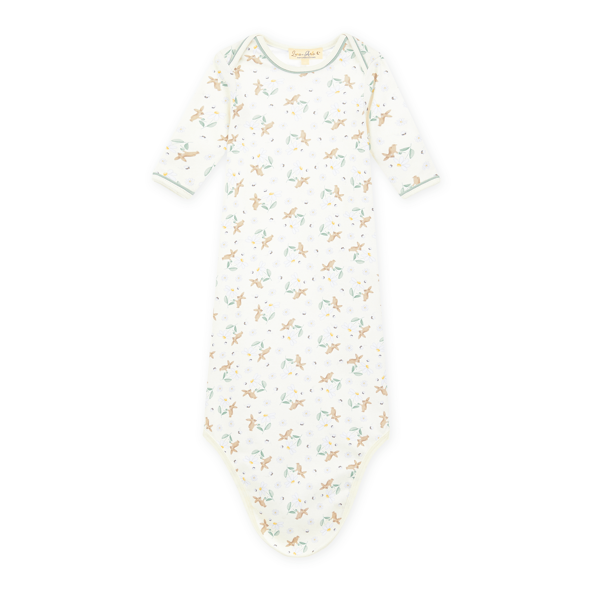 Luna and Arlo_Bunny's Daisy Garden Print Knot Gown_1