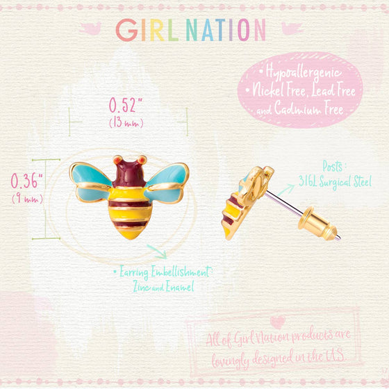 Buzzing Bee Pierced Earrings - Magnolia BabyEarrings