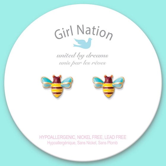 Buzzing Bee Pierced Earrings - Magnolia BabyEarrings