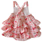 Muslin Ruffle Sunsuit - Gingham Cherries