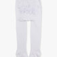 White Footed Ruffled Tights
