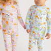 Cake, Presents, Party! Big Kid Long Pajamas in Light Blue - Magnolia BabyLong Pajamas