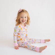  Cake, Presents, Party! Infant/Toddler Long Pajamas in Pink - Magnolia BabyLong Pajamas