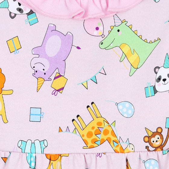 Cake, Presents, Party! Infant/Toddler Short Pajamas in Pink - Magnolia BabyShort Pajamas