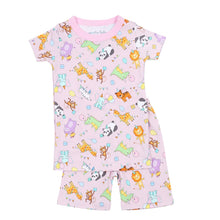  Cake, Presents, Party! Infant/Toddler Short Pajamas in Pink - Magnolia BabyShort Pajamas