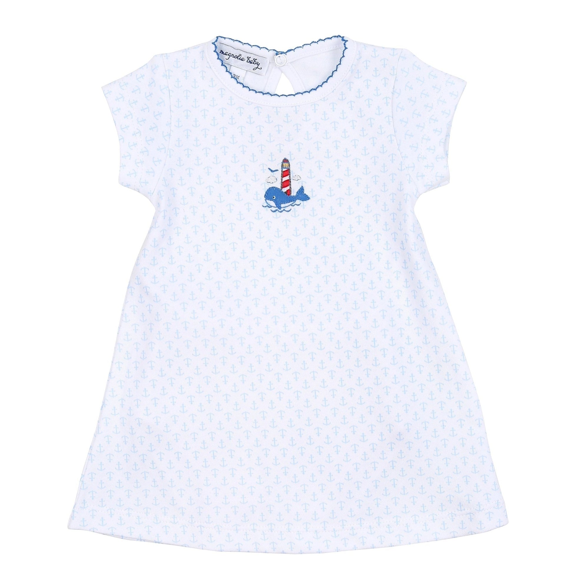 Call of the Sea Blue Embroidered Dress - Magnolia BabyDress