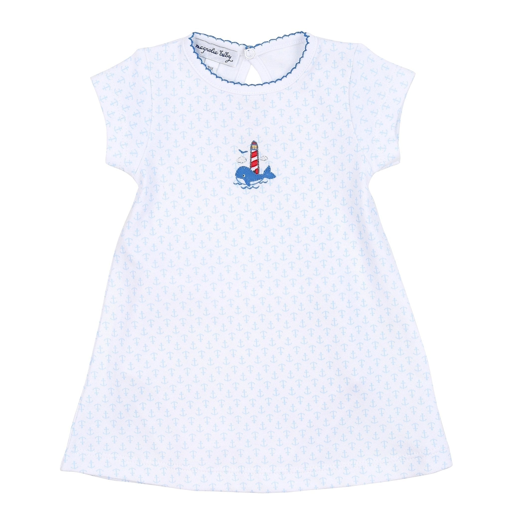 Call of the Sea Blue Embroidered Dress - Magnolia BabyDress
