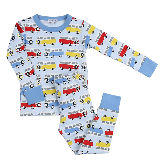 Camper Van Blue Long Pajama - Magnolia BabyLong Pajamas