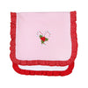 Candy Cane Applique Embroidered Ruffle Burp Cloth - Magnolia BabyBurp Cloth