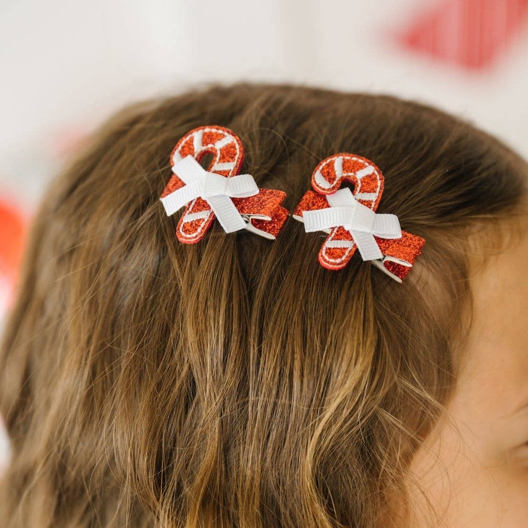Red Candy Cane Christmas Clip Set
