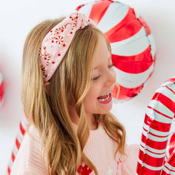 Candy Cane Christmas Gemstone Headband - Magnolia BabyHeadband