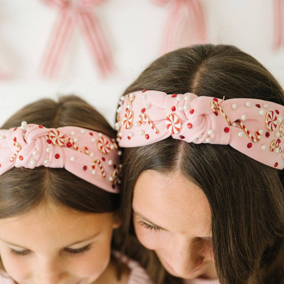 Candy Cane Christmas Gemstone Headband - Magnolia BabyHeadband