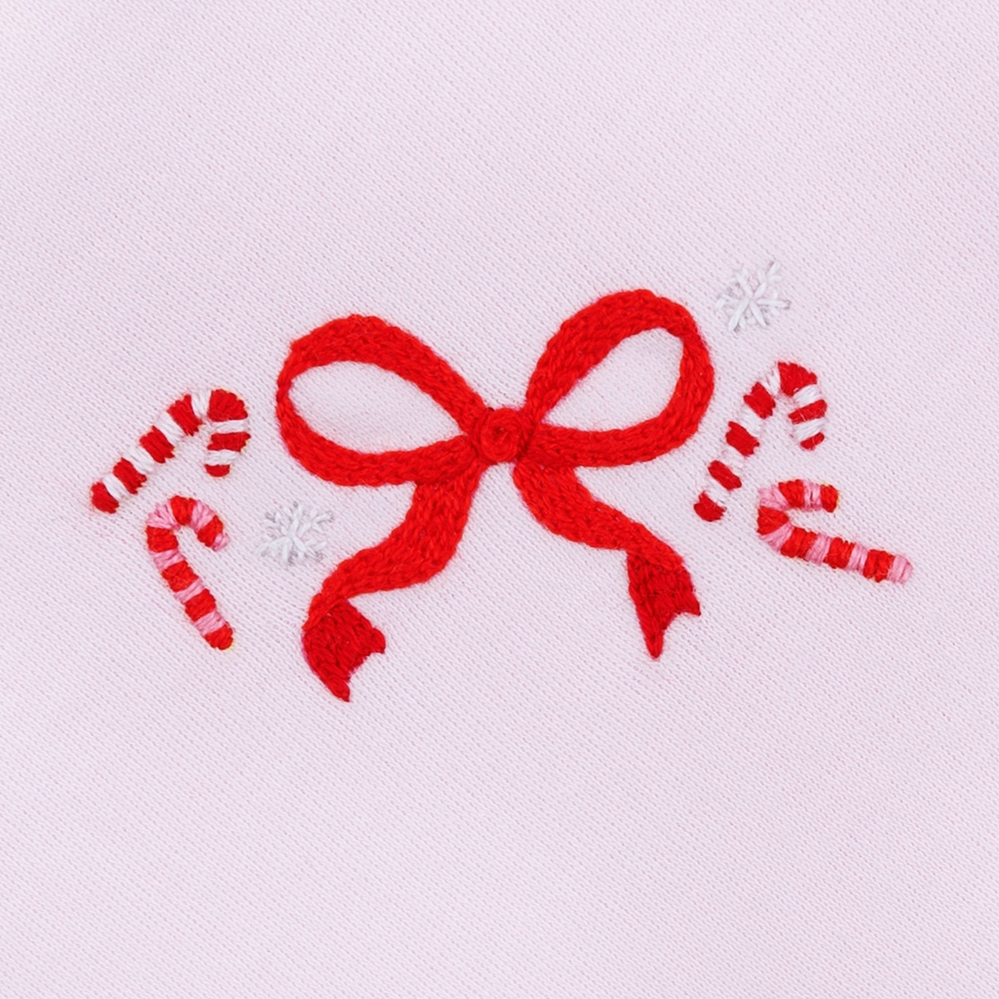 Candy Cane Lane Embroidered Long Sleeve Bubble - Magnolia BabyBubble