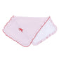 Candy Cane Lane Embroidered Ruffle Burp Cloth - Magnolia BabyBurp Cloth