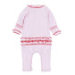 Candy Cane Lane Embroidered Ruffle Footie - Magnolia BabyFootie