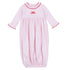 Candy Cane Lane Embroidered Ruffle Gathered Gown - Magnolia BabyGown