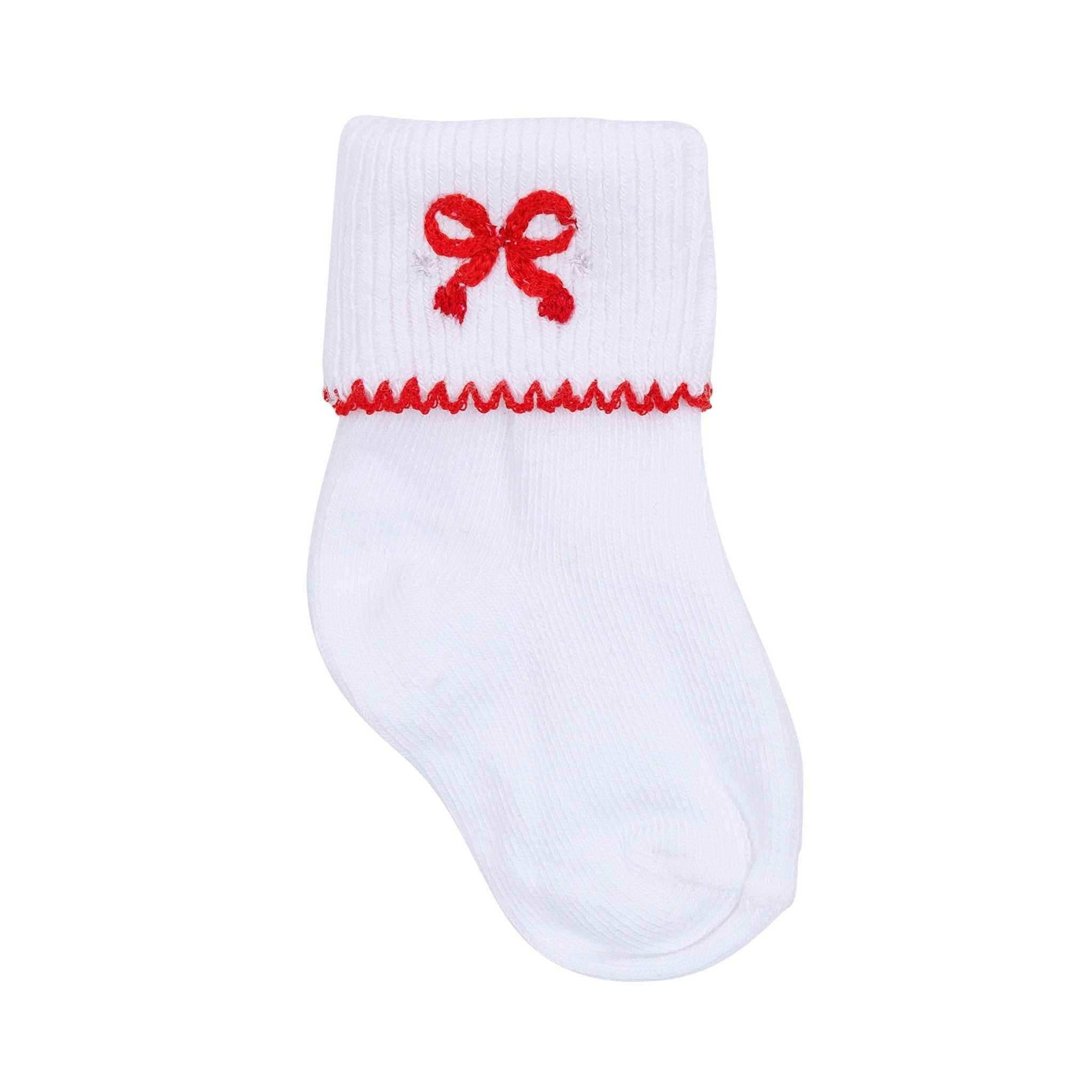 Candy Cane Lane Embroidered Socks - Magnolia BabySocks