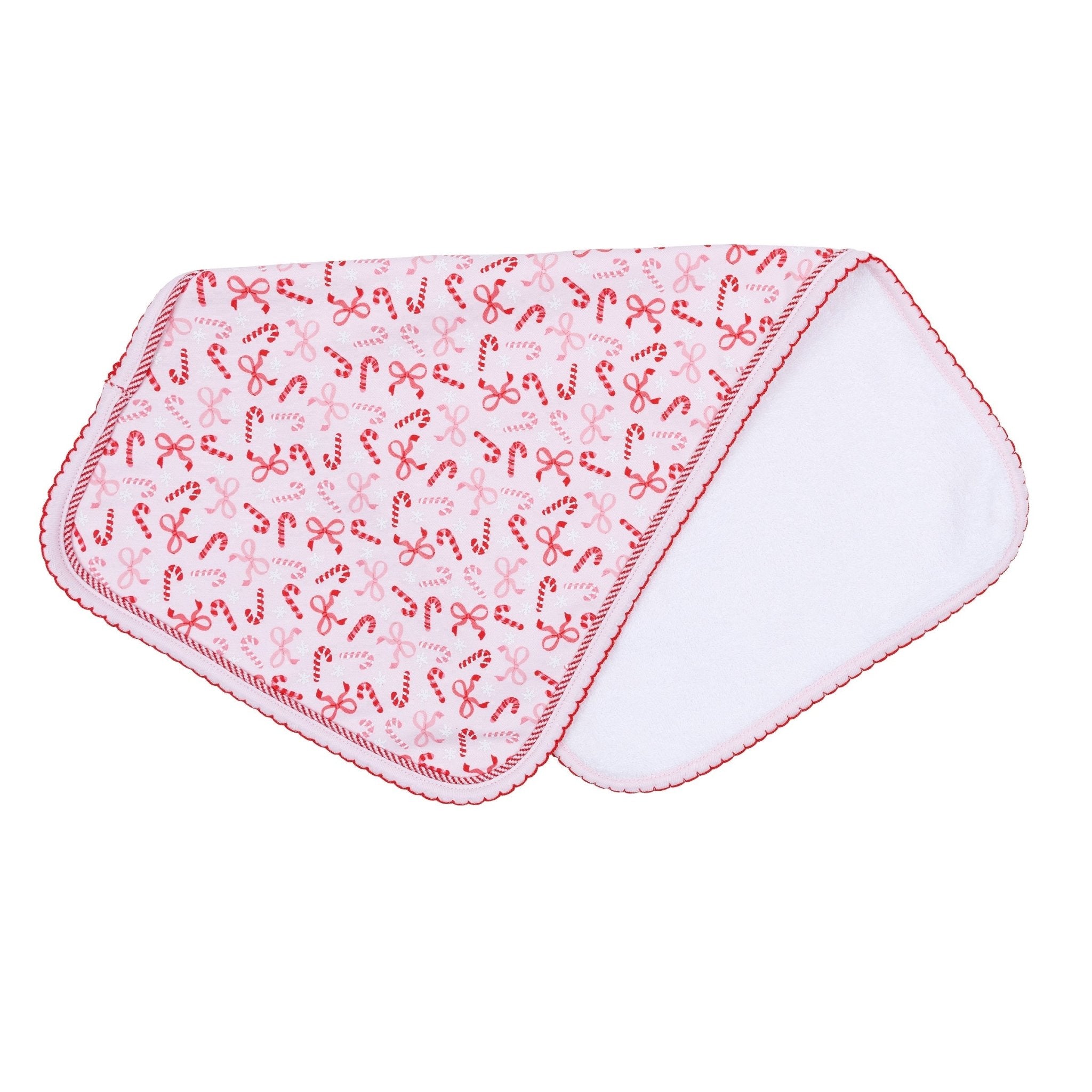 Candy Cane Lane Print Burp Cloth - Magnolia BabyBurp Cloth