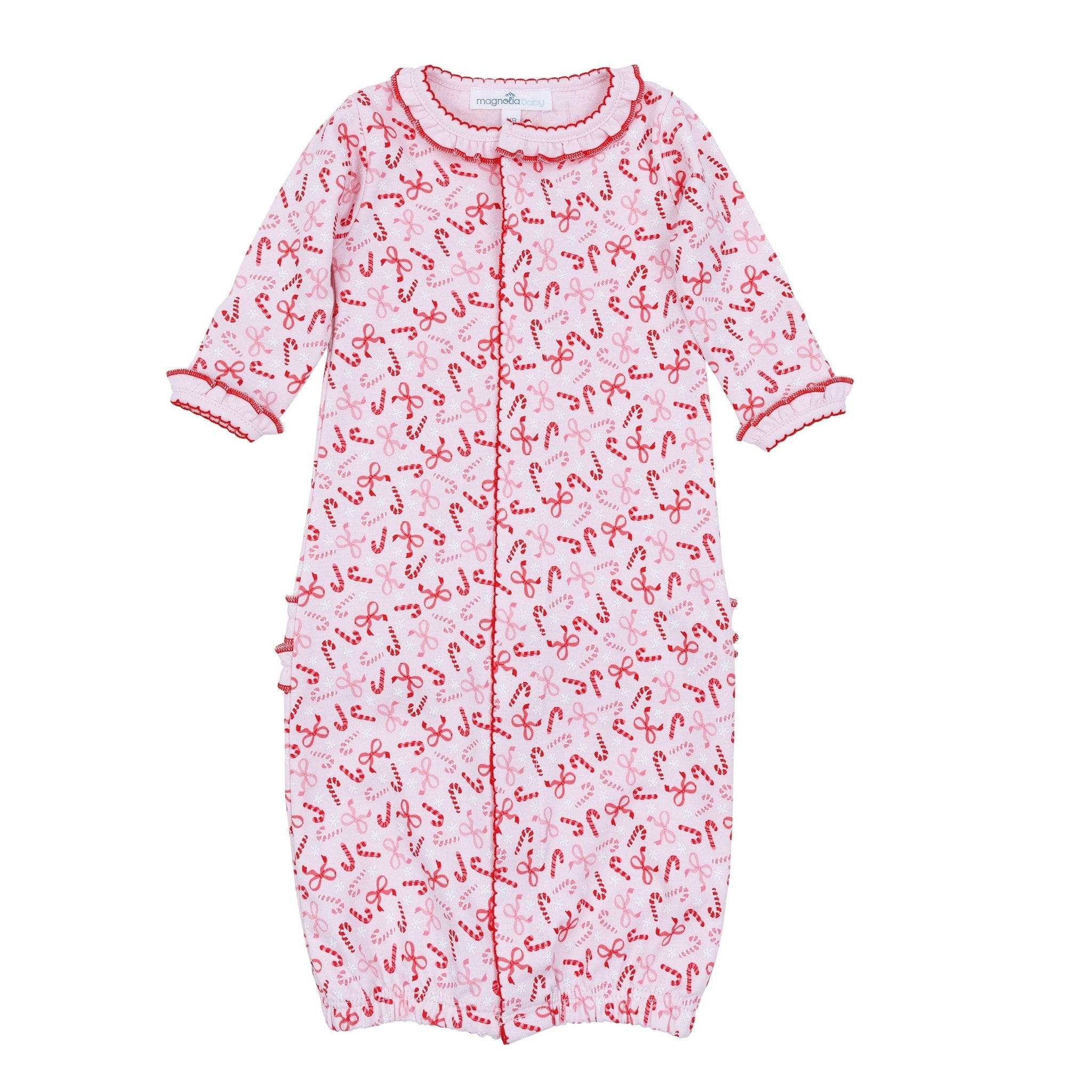 Candy Cane Lane Print Ruffle Converter - Magnolia BabyConverter Gown