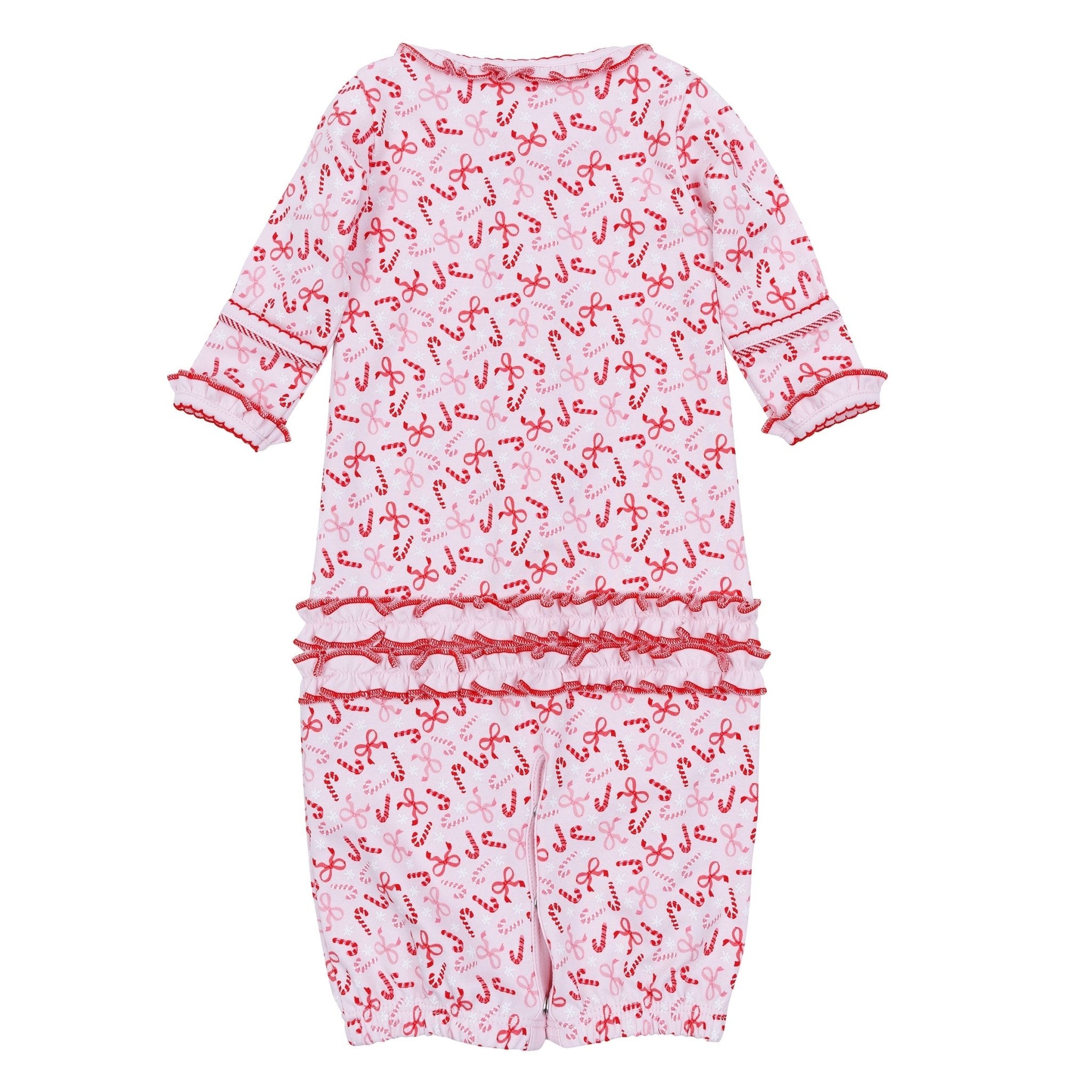 Candy Cane Lane Print Ruffle Converter - Magnolia BabyConverter Gown
