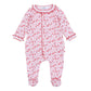 Candy Cane Lane Print Ruffle Footie - Magnolia BabyFootie