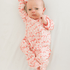 Candy Cane Lane Print Ruffle Zip Footie - Magnolia BabyFootie
