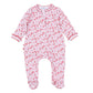 Candy Cane Lane Print Ruffle Zip Footie - Magnolia BabyFootie