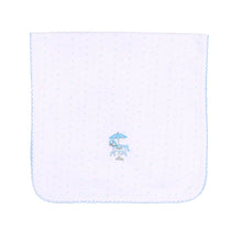  Carousel Embroidered Burp Cloth - Blue - Magnolia BabyBurp Cloth