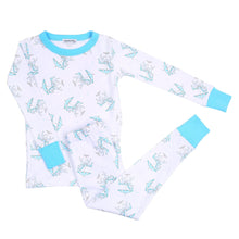  Carousel Long Pajamas - Blue - Magnolia BabyLong Pajamas
