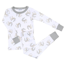  Carousel Long Pajamas - Silver - Magnolia BabyLong Pajamas