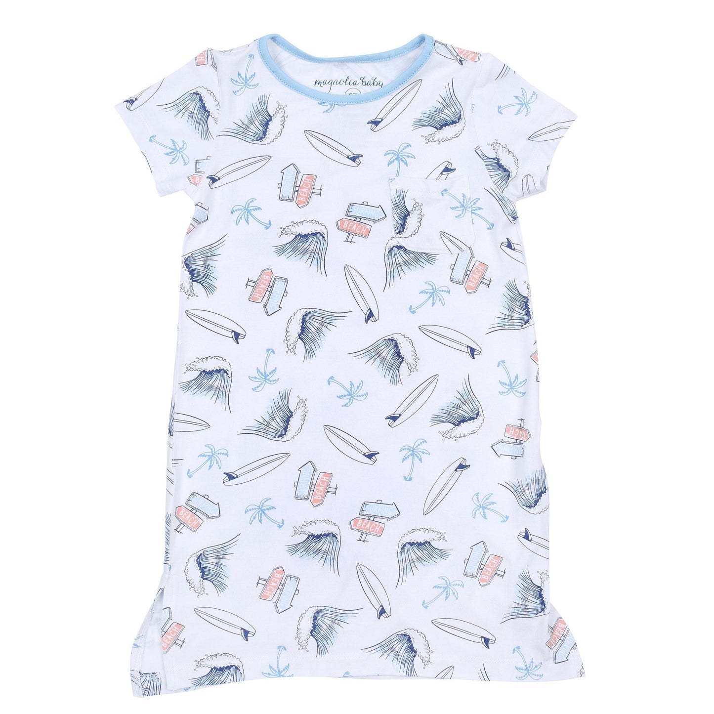 Catch Some Waves Short Sleeve Nightdress - Magnolia BabyNightdress