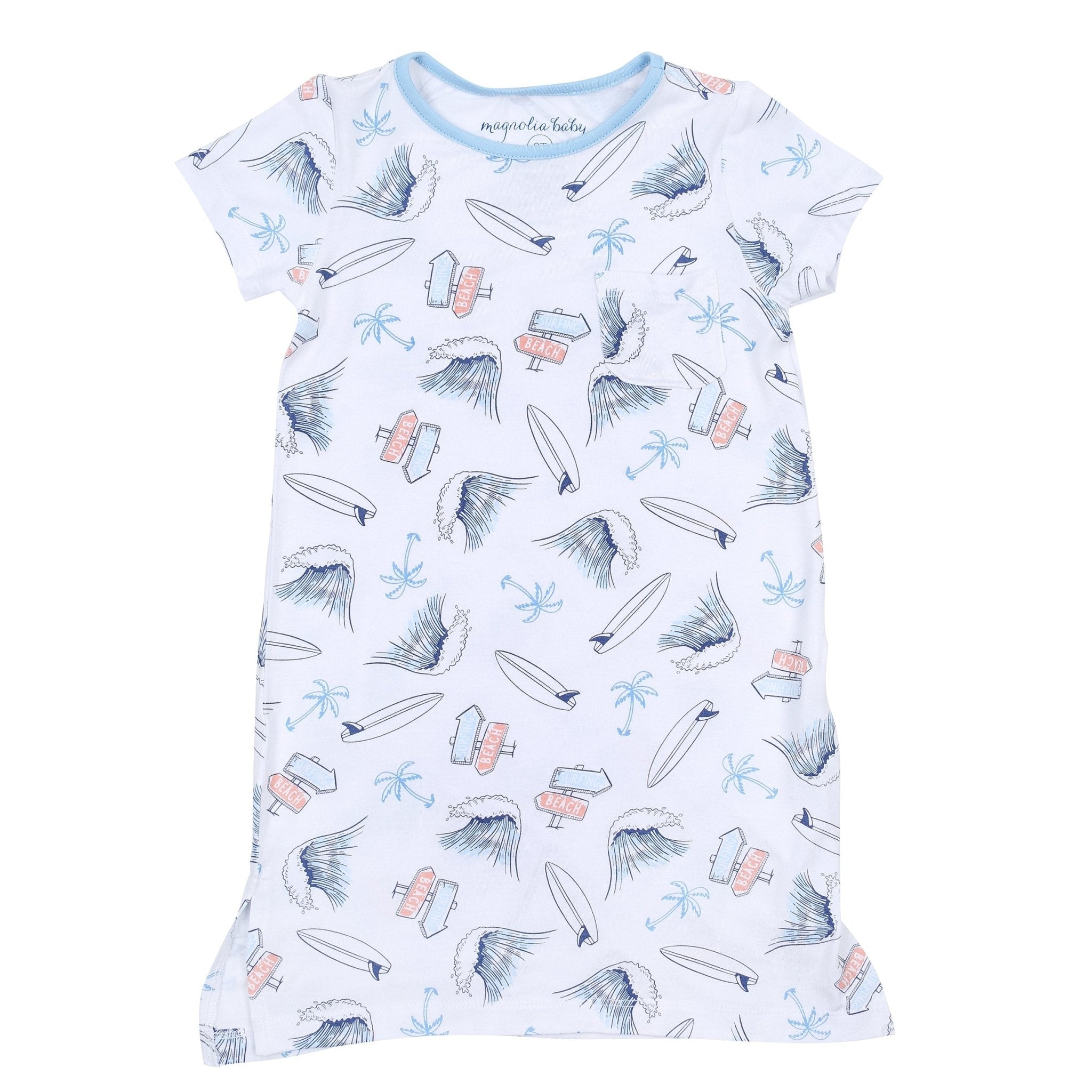 Catch Some Waves Short Sleeve Nightdress - Magnolia BabyNightdress
