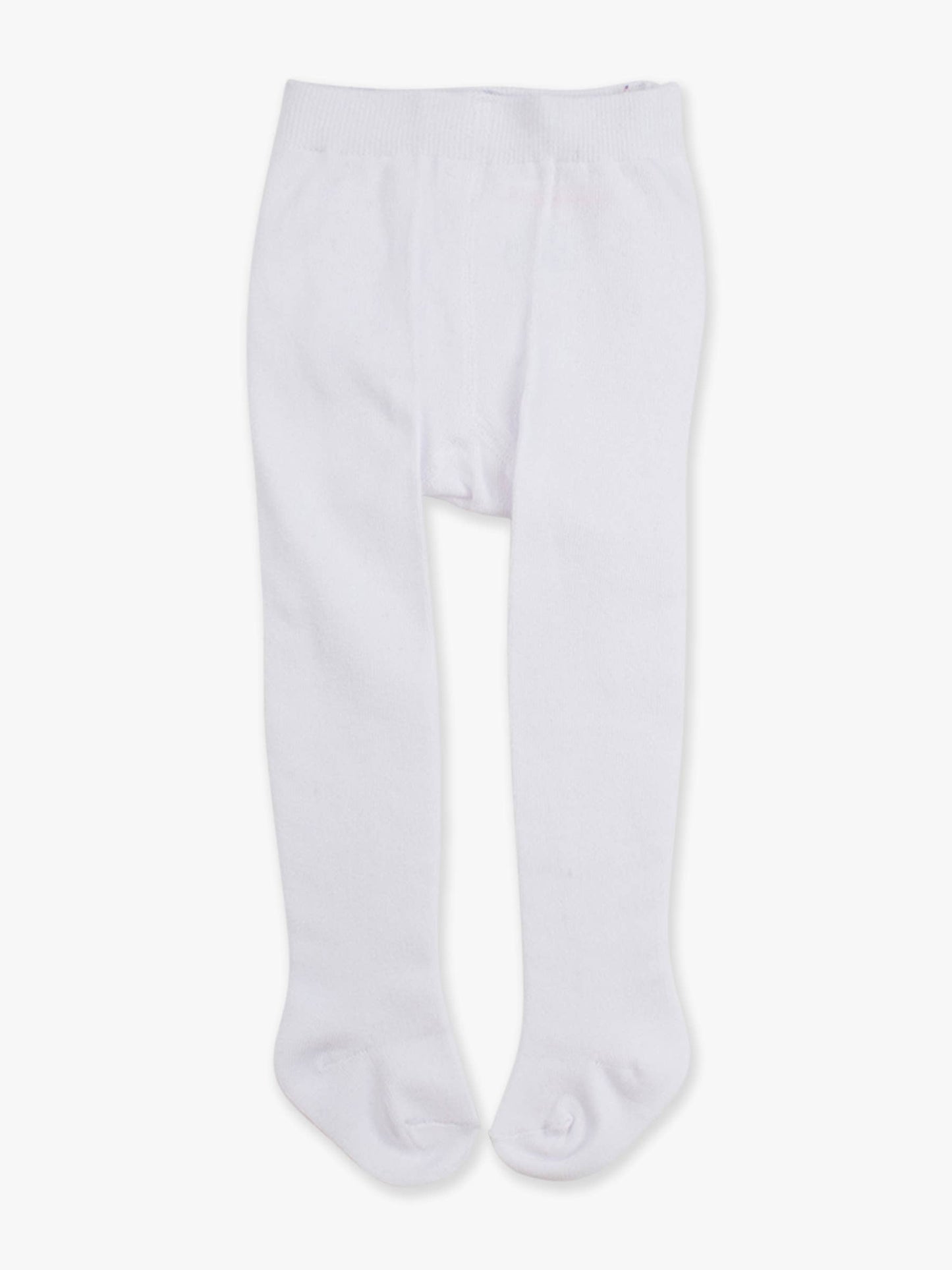 White Footed Ruffled Tights