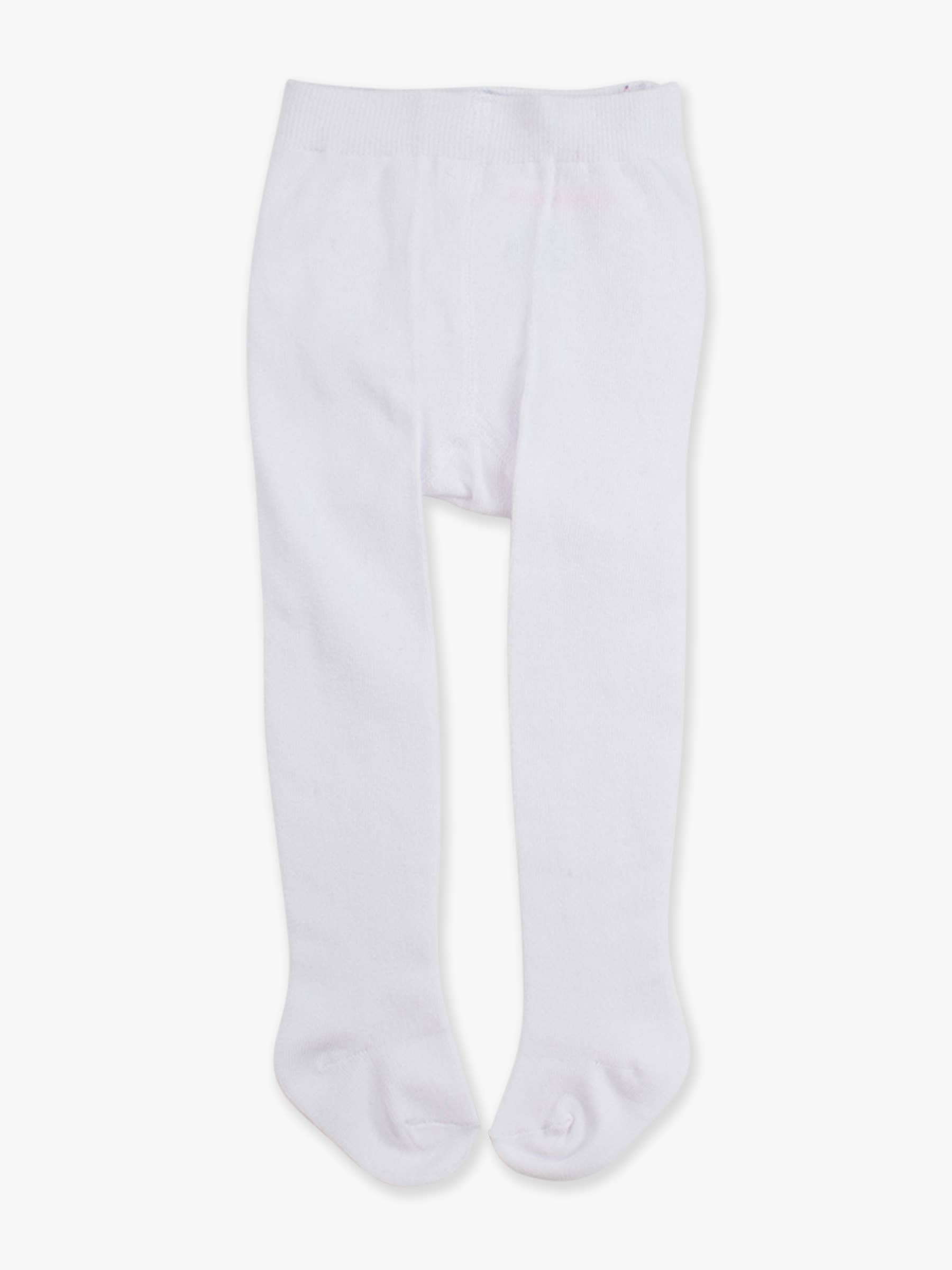 White Footed Ruffled Tights