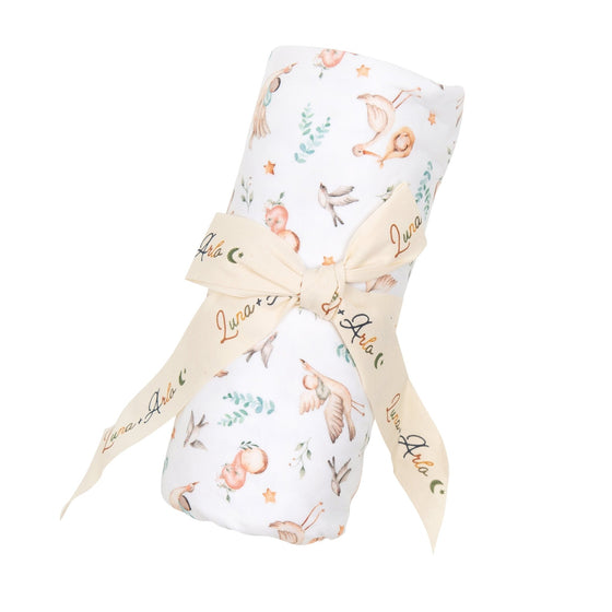 Cherished Arrivals Swaddle Blanket - Dusty Rose by Luna and Arlo - Magnolia BabySwaddle Blanket